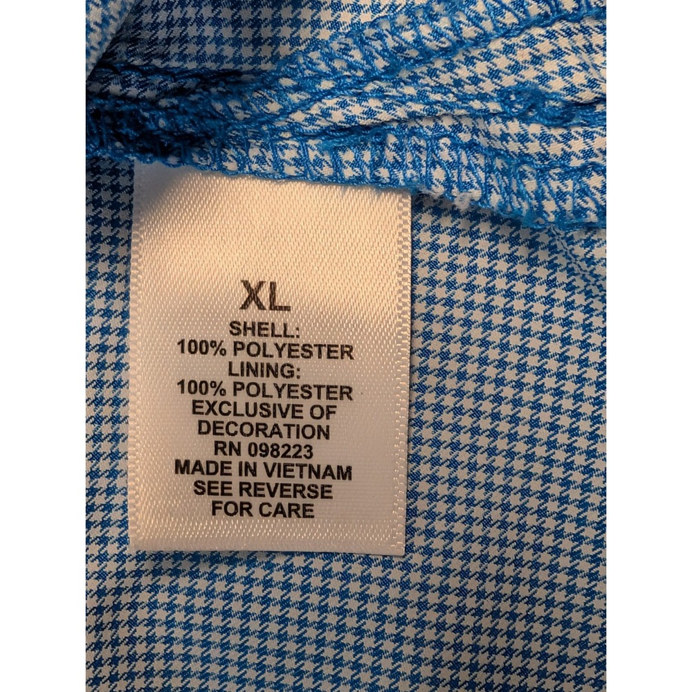 Magellan Outdoors Men's XL Fish Gear Shirt Relaxed Fit Long Sleeve Blue Check - Picture 6 of 14